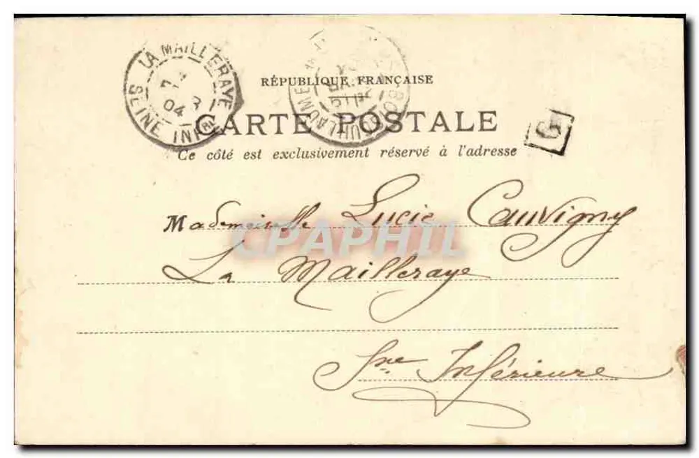 Kleine Mädchen mit bemasstem Hut — 'Encore des Primousses' — J'suis Veinard Nr. 6189 - Rückseite