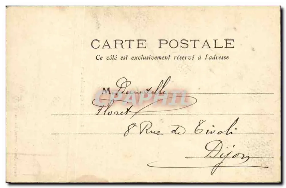 Kind, das einen Zettel liest — Erinnerungen an Longvic — Komposition G. Ouvrard, Biarritz - Rückseite