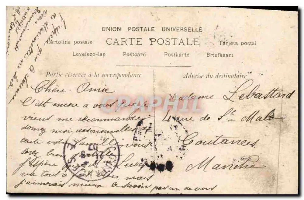 Kleine Mädchen — Paris, 1907 — Oricelly, Serie 2038 - Rückseite