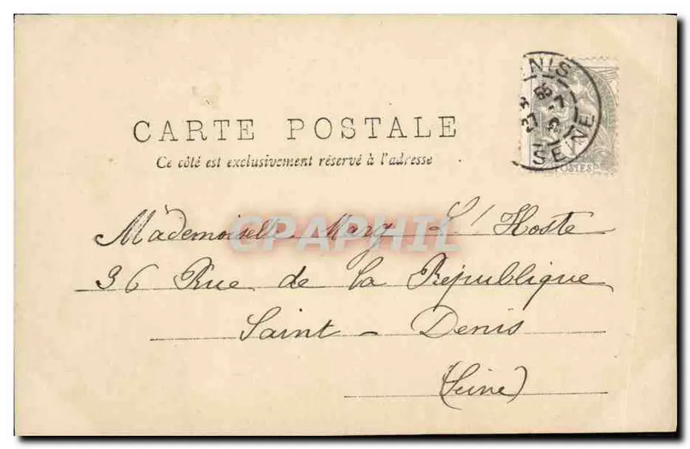Frau und Kind auf der Bühne — V. Patatras — A.N. Paris - Rückseite