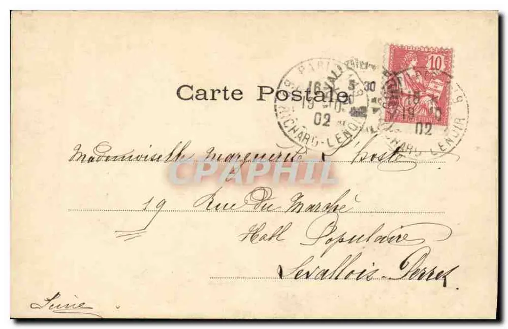 Alte Frau und junges Mädchen — Tee-Szene — C. CLAYETTE Paris - Rückseite