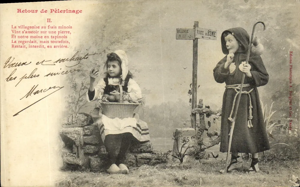 Rückkehr vom Pilgergang — II — Verlag: Balaton Phototypie A. Bergouet & Cie, Paris - Vorderseite