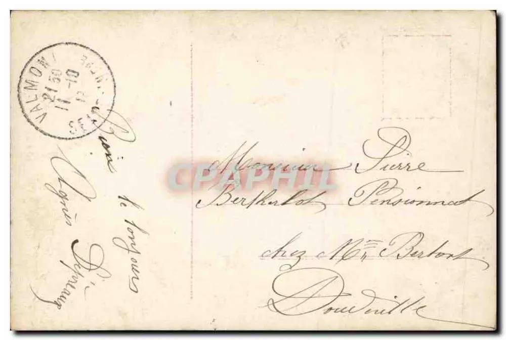 Kleine Mädchen in Schreiner-Outfit — spielt mit Hammer und Steigbügel — J.K.T. n°796 - Rückseite