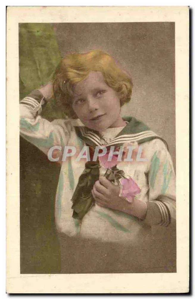 Enfant en tenue de marin — rose — éditeur E.W. Savory & Co. Bristol - Recto