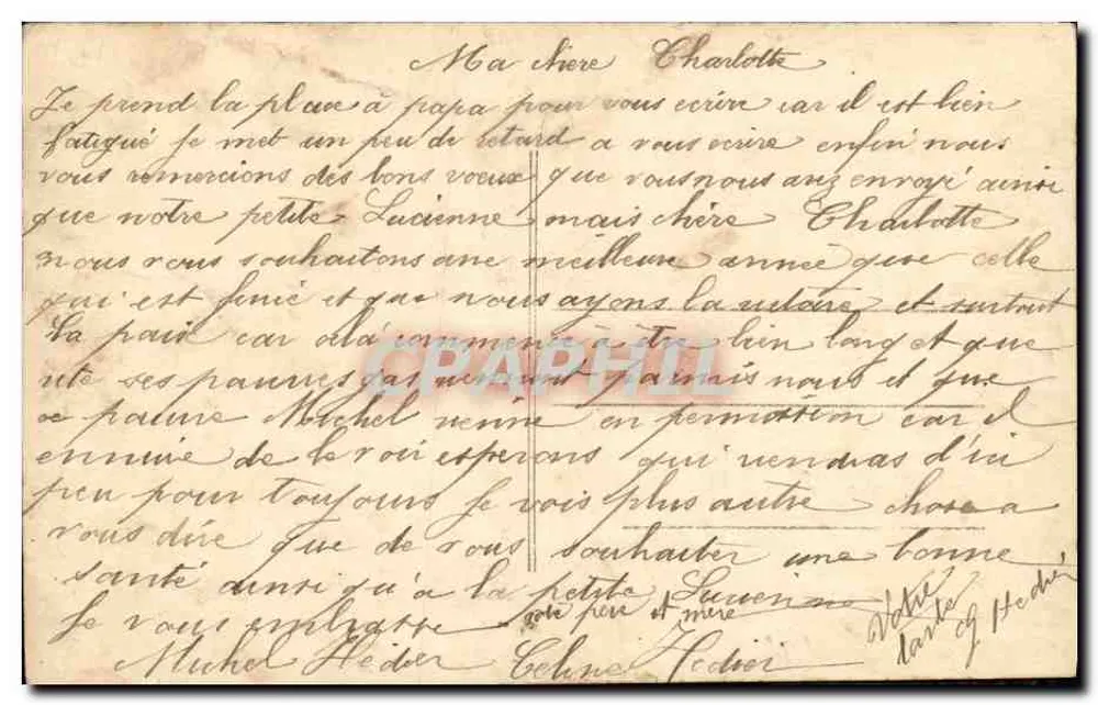 Dois crianças perto de uma gaiola de pássaros — A Fauvette, Foto Perin, n°1307 - Verso