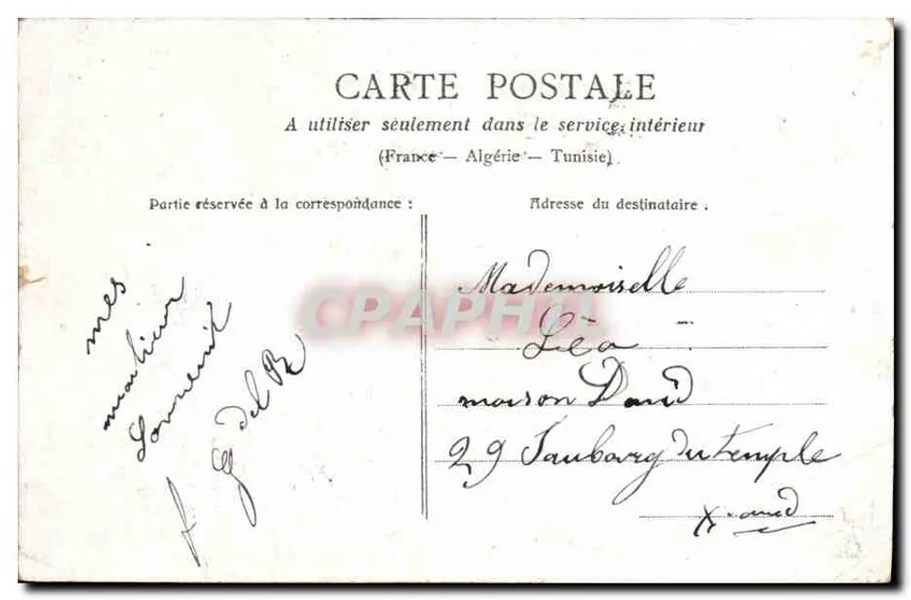 Enfant avec des fleurs aux mains — scène de studio — éditeur Rrintania, Paris - Rückseite
