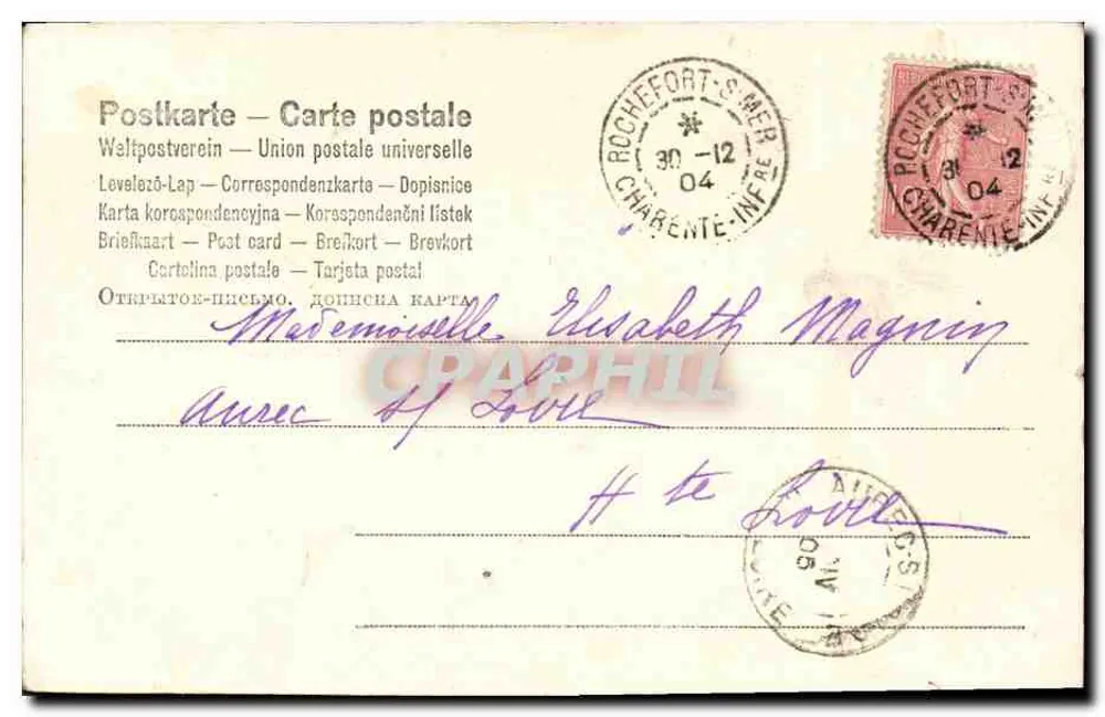 Kind mit Stab — Blütenlandschaft — Verlag J. Janard n°739 - Rückseite