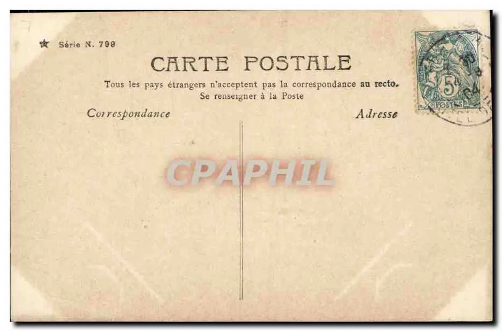 Die Gracile Fee — Serie Nr. 790 — Stebbing Paris - Rückseite