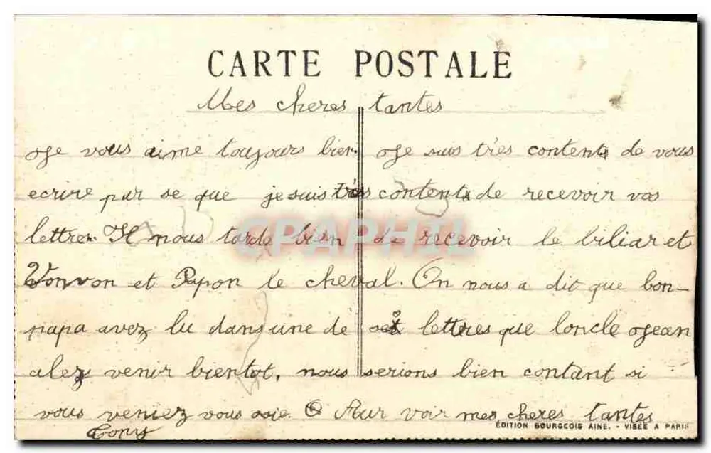 Enfants jouant avec des skis — éditeur ÉDITION BOURGEOIS AINE — n° de série non visible - Rückseite