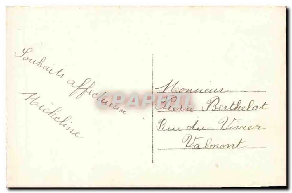 Zwei Kinder vor einem Briefkasten — 'Die Briefmarke ist aufgegeben' — unbekannter Verlag, n° 532 - Rückseite