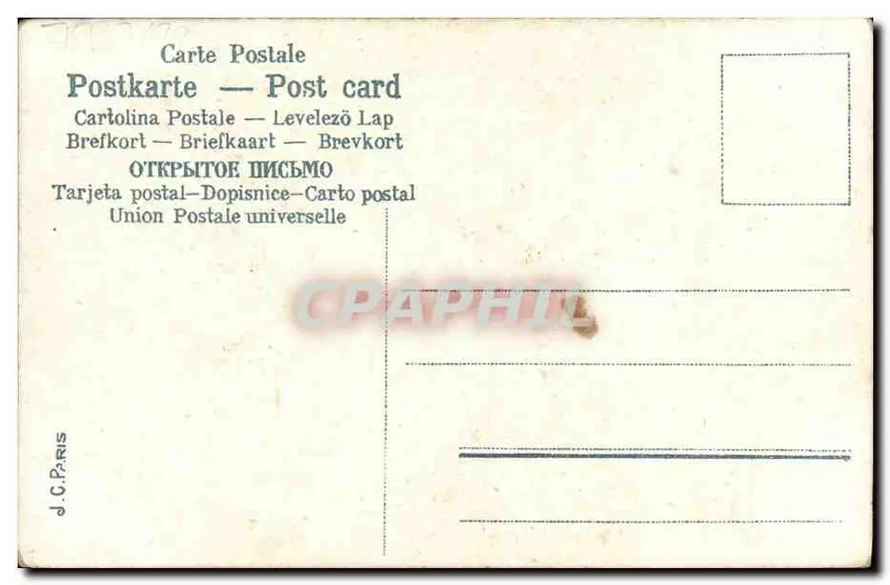 Le Déjeuner de Médor — J.C. Paris, n° 1201 - Rückseite