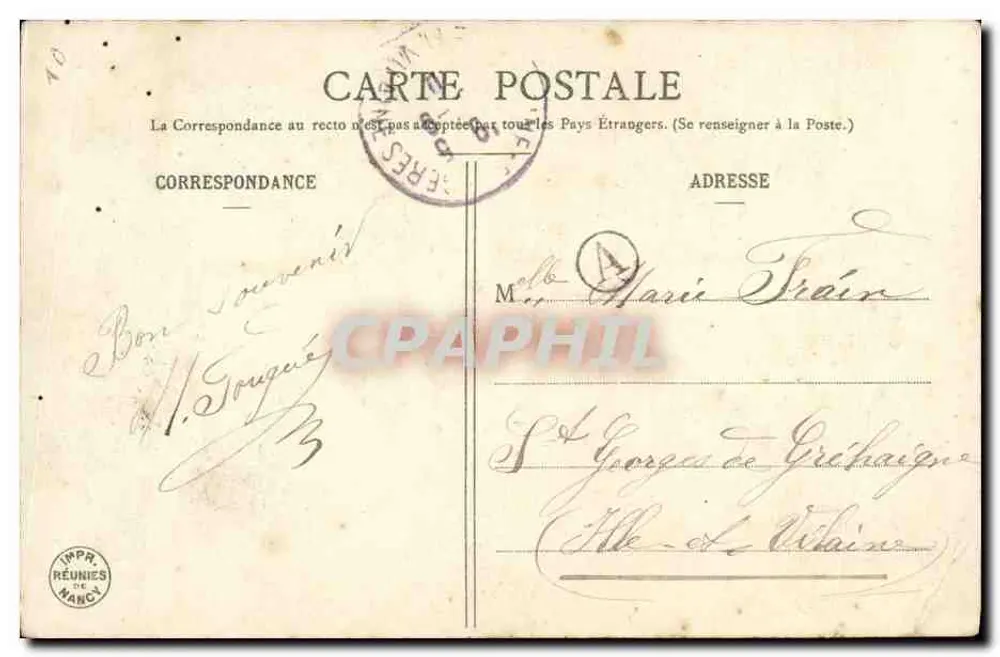 La Petite Coquette — Edition Bergeret, Wallery — Seriennummer nicht sichtbar - Rückseite