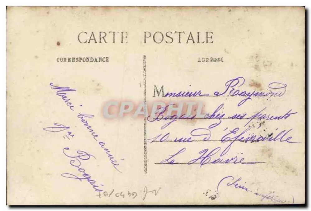 Mädchen in historischem Kleid — Frankreich — Verlag OTO n°843 - Rückseite