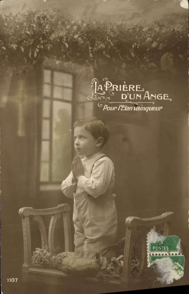 La Prière d'un Ange — Pour l'Élan vainqueur — Éditeur inconnu, n° 1107 - Vorderseite