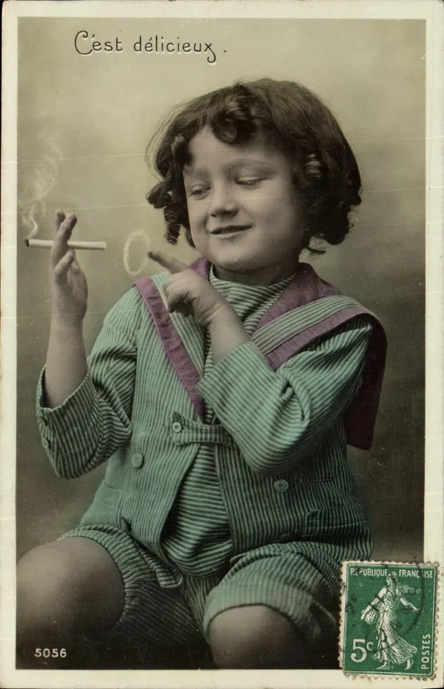Criança fumando um cigarro — É delicioso — Editor n° 5056 - Frente