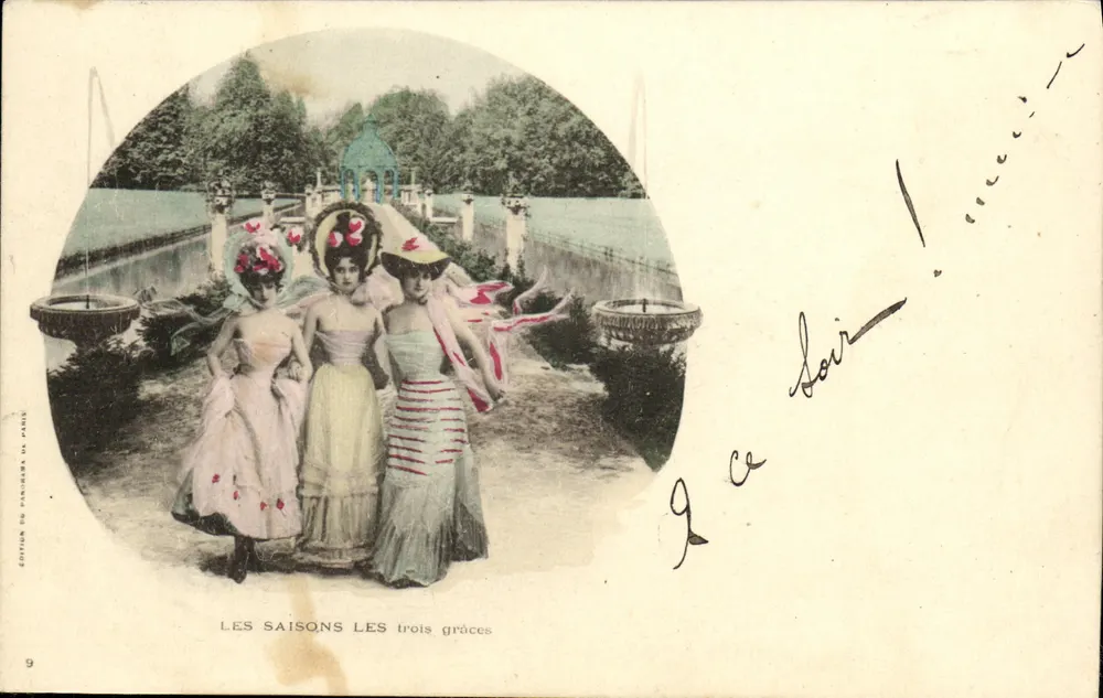 Die Jahreszeiten — Die drei Grazien — Ausgabe des Panoramas von Paris, n°9 - Vorderseite