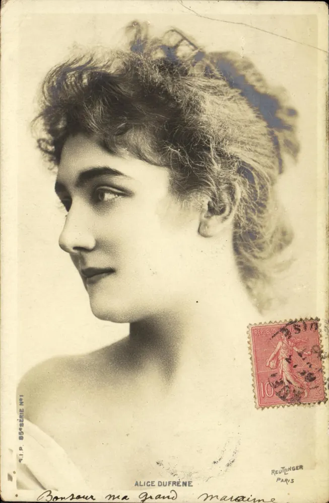 Alice Dufrene — Portrait einer jungen Frau — Reutinger Paris, Serie Nr. 1 - Vorderseite
