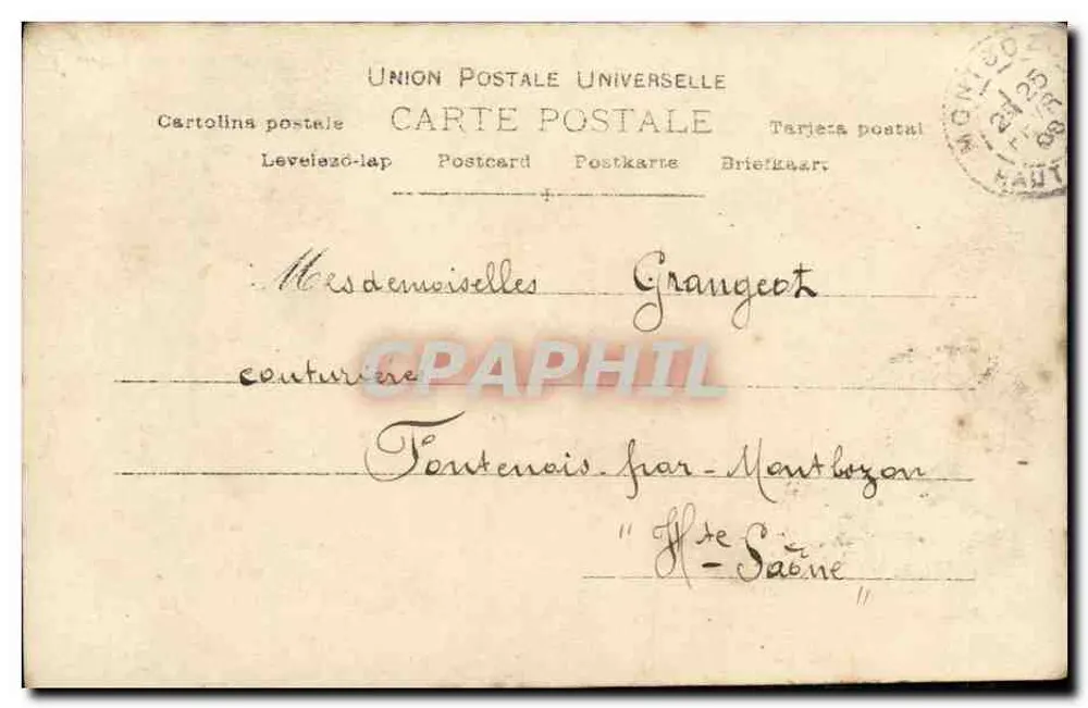 Porträt von Madame Debriège — Verleger Rachou & Fils, Paris, Nr. 944 - Rückseite