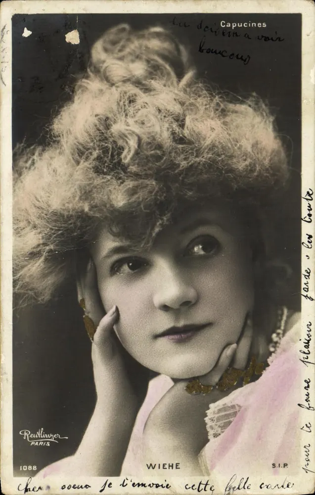 Frau mit lockigem Haar — Portrait — Reutlinger Paris, n° 1088 - Vorderseite