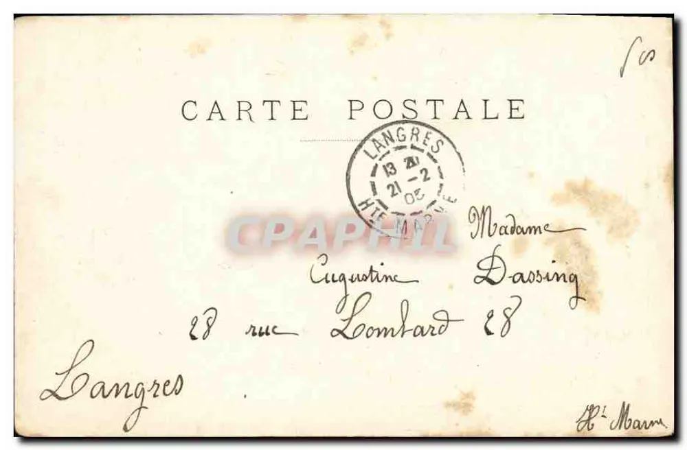 Émilily — Portrait der Sängerin — Verleger M. B. Langres - Rückseite
