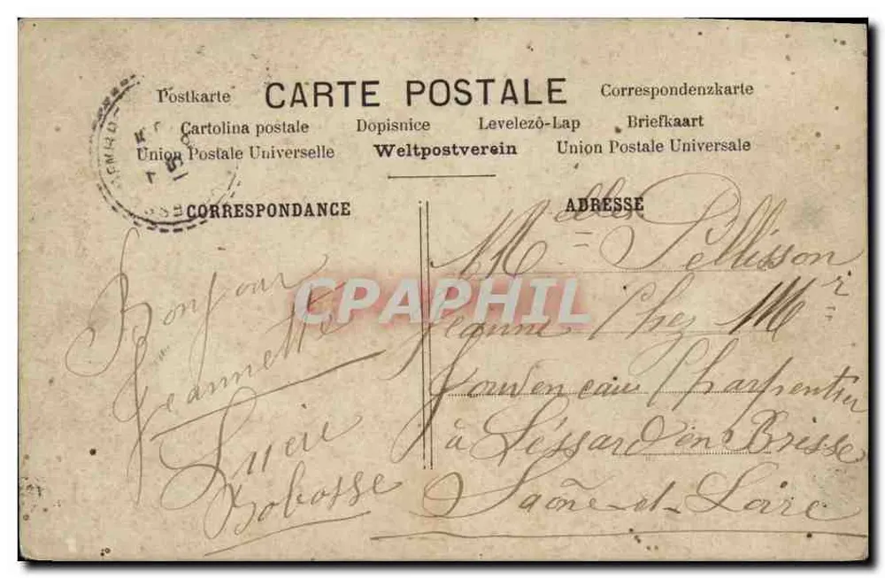 Frau im Tanzkostüm — Valenciennes — M.F. Paris, n° 791 - Rückseite