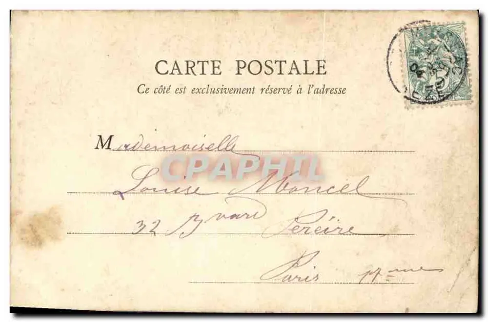 Lidia — Portrait einer Frau — J.M. Paris, Seriennummer nicht sichtbar - Rückseite