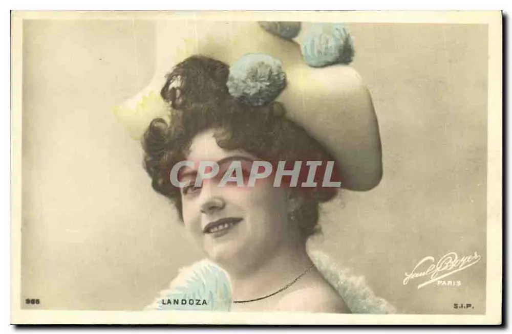 Landoza — Portrait der Sängerin — S.J.P. Paris, Nr. 985 - Vorderseite