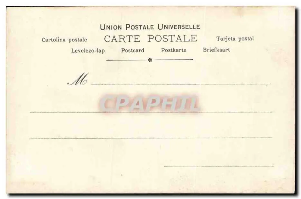 Frau in Abendkleid am Vaudeville — Revillinger, Paris, Nr. 1047 - Rückseite