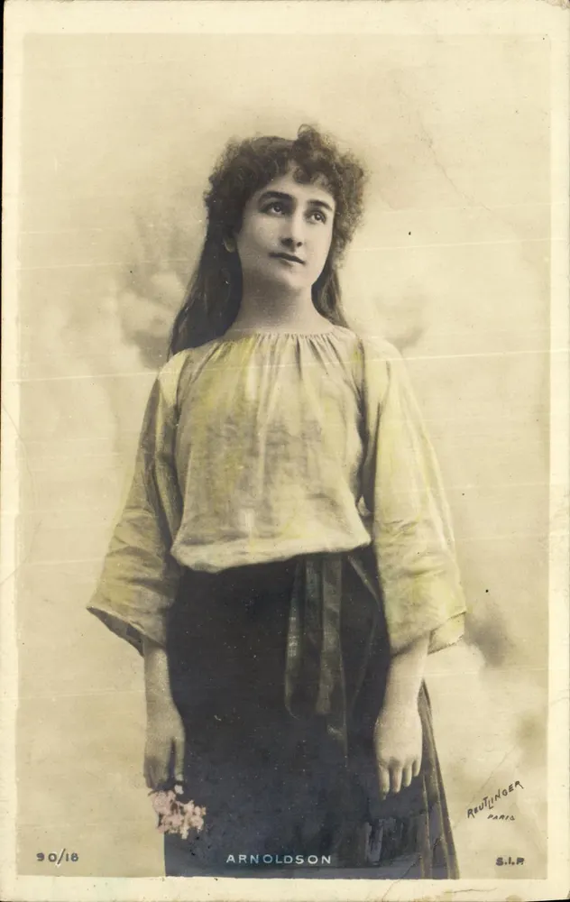 Arnoldson — Portrait einer jungen Frau mit Blumen — Reutlinger, Paris, n° 30/18 - Vorderseite