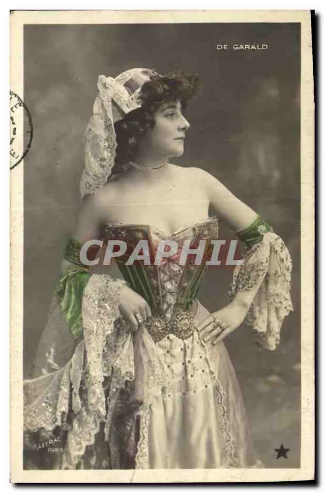 Frau im Bühnenkostüm — De Garald — Serie Nr. 844, Th. 99, Verleger Sayerac Paris - Vorderseite