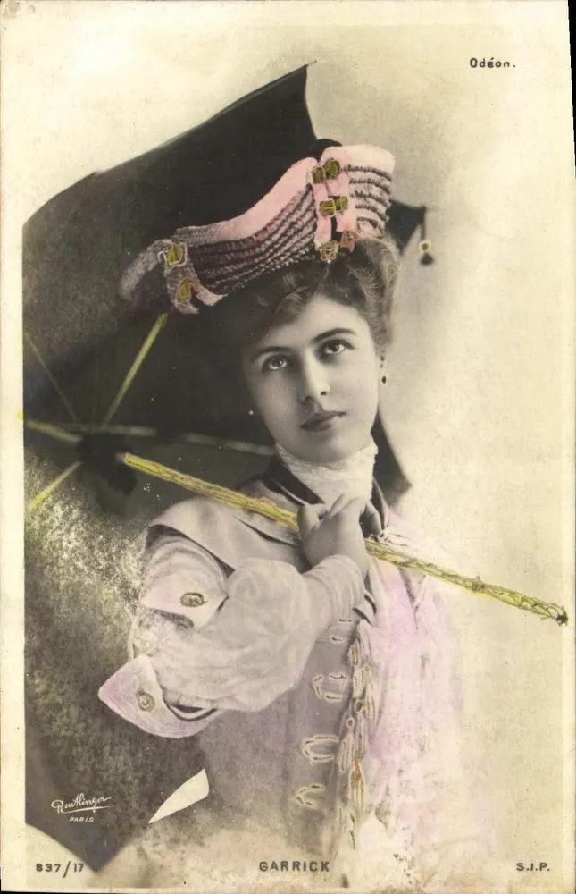 Frau mit Hut und Regenschirm — Odéon — Raoulanger, Paris, n° 837/17 - Vorderseite