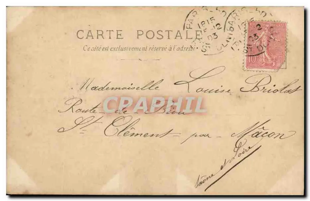 Munte — atriz em traje de cena — Redouté, Paris, série 10 - Verso
