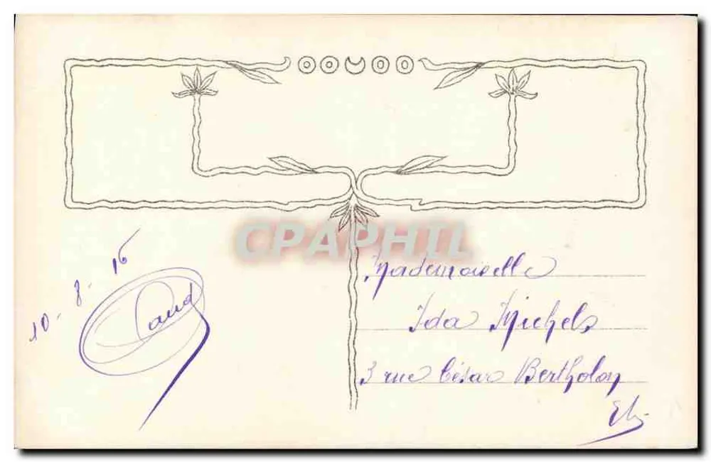 Marguerite — junge Frau im traditionellen Kleid — veröffentlicht von der Französischen Republik - Rückseite
