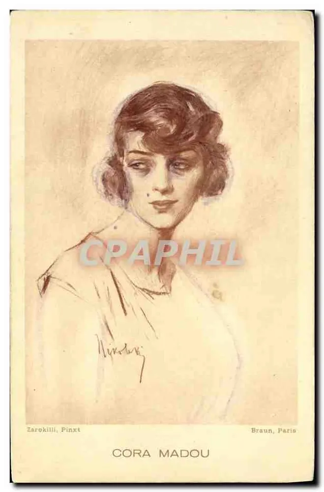 Cora Madou — Portrait — Braun, Paris - Vorderseite