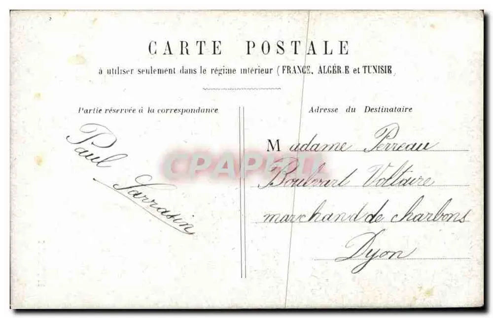 Madame Prieau — Algerien — Verlag Manuel - Rückseite