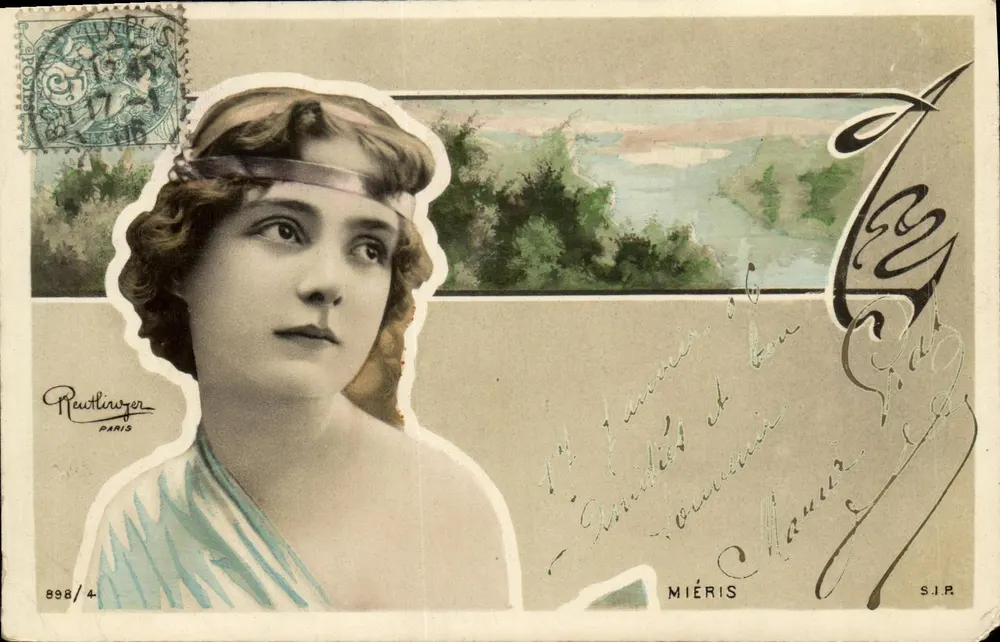 Junge Frau — Portrait — Reutlinger Paris, n° 898/4 - Vorderseite