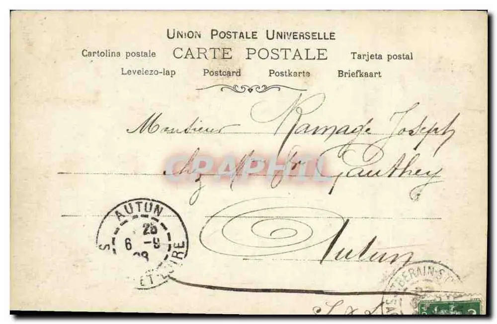 Akademie der Bildenden Künste und Bibliothek von Marseille — Frauenporträt — Marville, Paris, S.I.P.R. - Rückseite