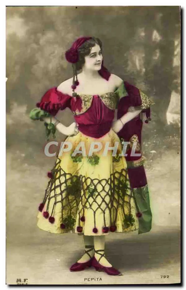 Pepita — Tänzerin im Bühnenkostüm — M.F. Paris n°792 - Vorderseite