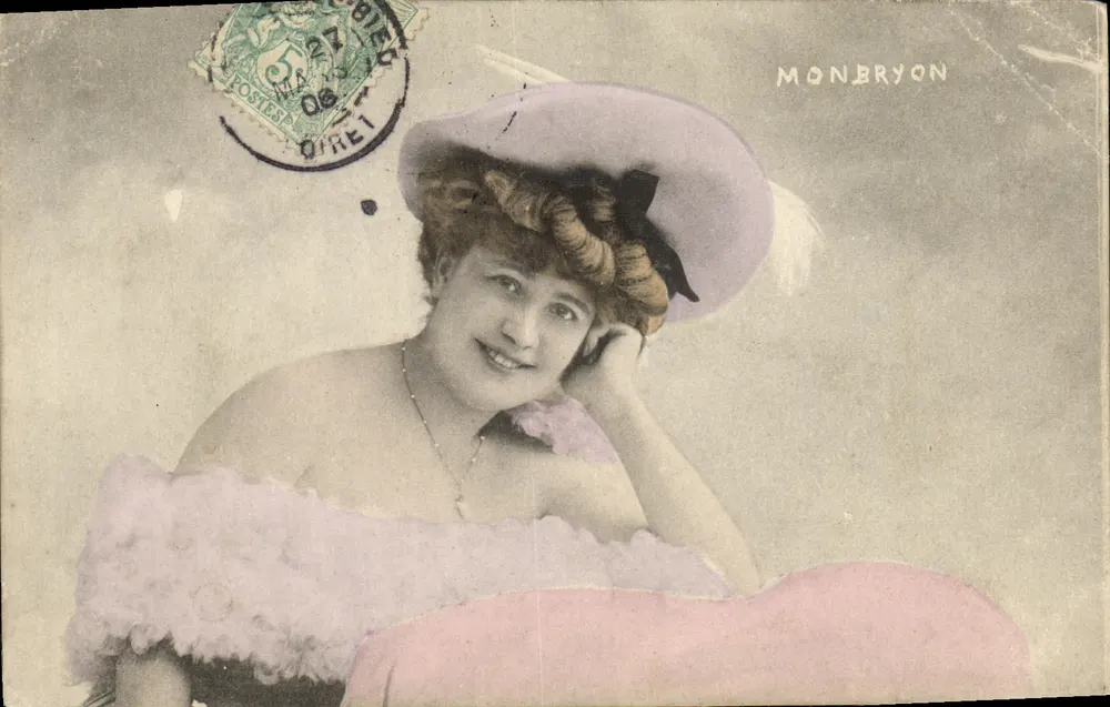 Frau mit rosa Hut — Monbryon — Verlag Monbryon, Orléans - Vorderseite