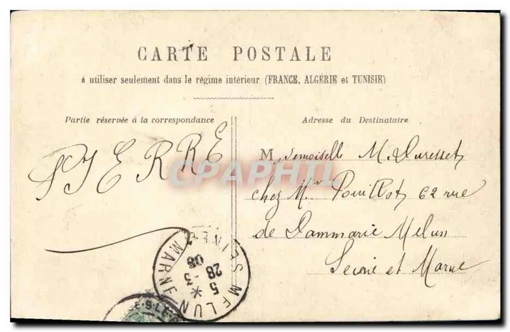 Frau mit rosa Hut — Monbryon — Verlag Monbryon, Orléans - Rückseite