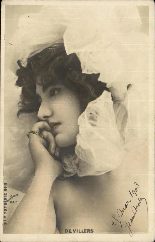 Junge Frau — Portrait — De Villiers, Serie 759, Paris - Vorderseite