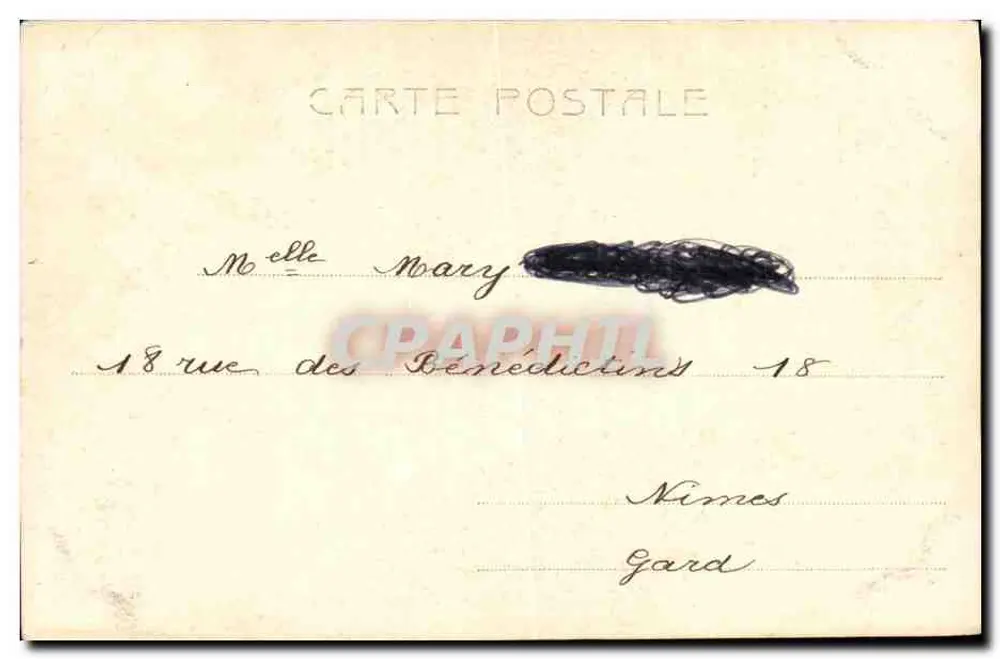 Geschwärzte Frau — Mme Delmay — Verlag nicht sichtbar, Seriennummer 740 - Rückseite