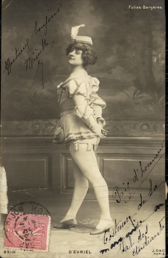 Studentenball-Kostüm — Folies-Bergères — J. Déc, Paris - Vorderseite