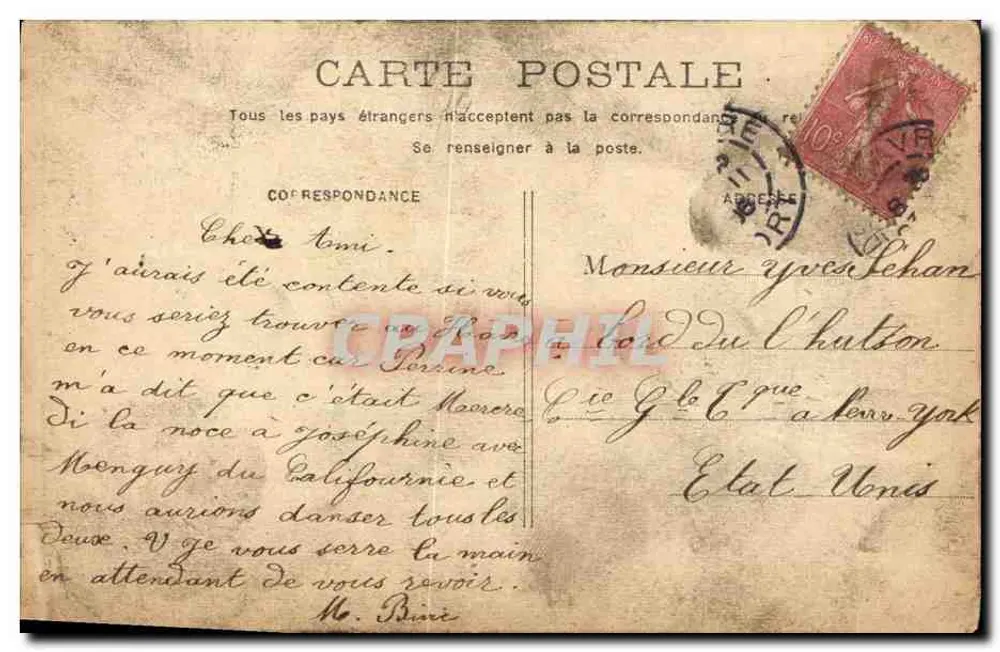 Frau im Bühnenkostüm — Portrait mit Hut, verziert mit Federn und Blumen — Verlag DORGÈRE VARIÉTÉS - Rückseite