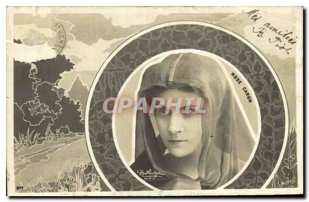 Porträt von Rose Caron — Verleger F. Roullier, Paris, Nr. 577 - Vorderseite