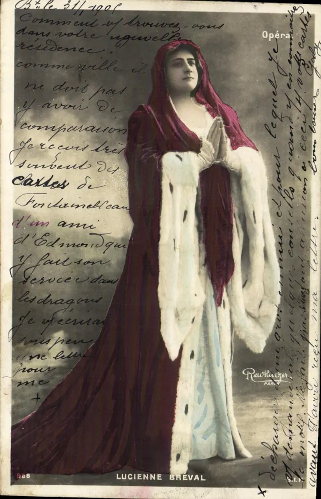 Lucienne Bréval — Opernhaus — Rawlinger, Paris, n° 988 - Vorderseite