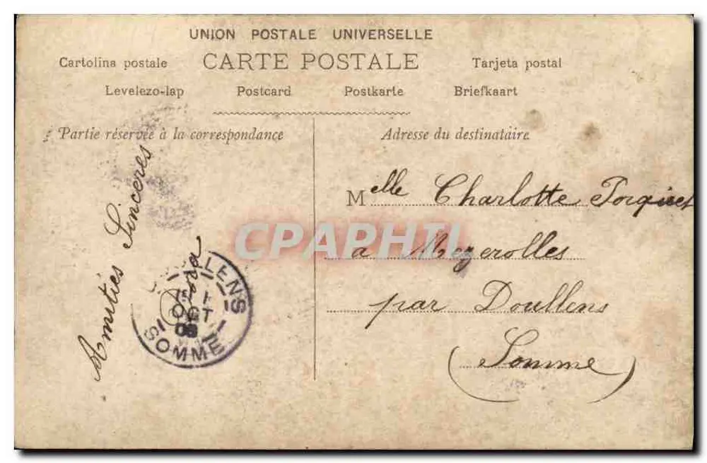 Junge Frau mit Rose — Robinne — Verlag P. Robinne, Paris, Nr. 0423 - Rückseite