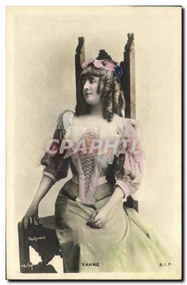 Junge Frau in Korsettrock — Portrait — Rueutinger, n° 114/10 - Vorderseite