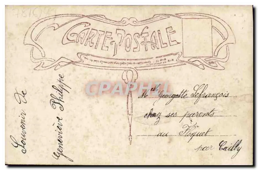 Frau im Abendkleid — Galerie Paris — n° 3697 - Rückseite