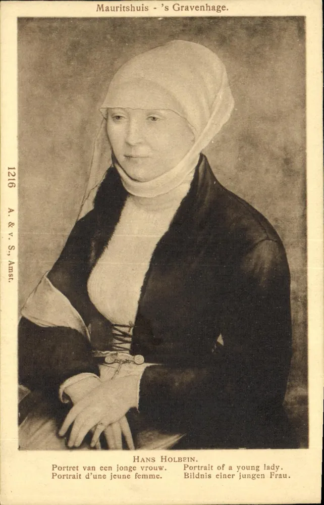 Porträt einer jungen Frau — Hans Holbein — A. & V. S., Amst. n° 1216 - Vorderseite